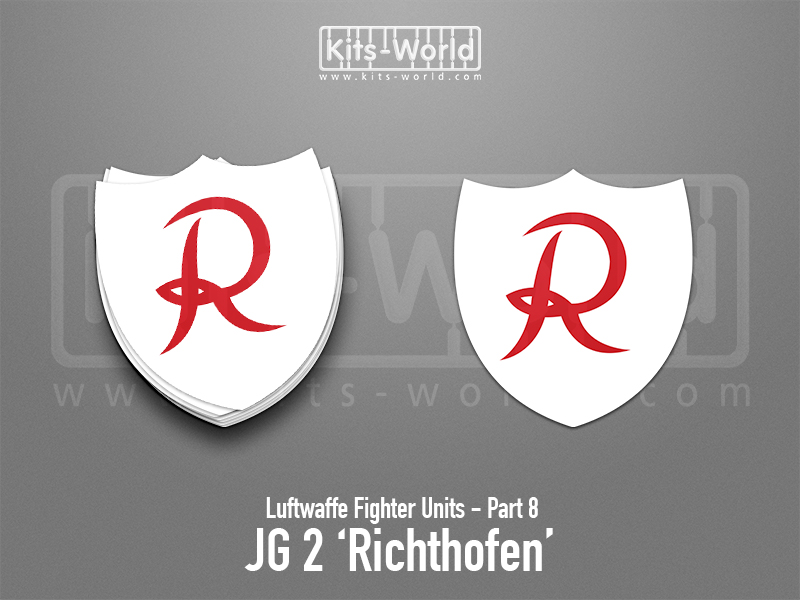 Kitsworld SAV Sticker - Luftwaffe Fighter Units - JG 2 'Richthofen' W:92mm x H:100m 